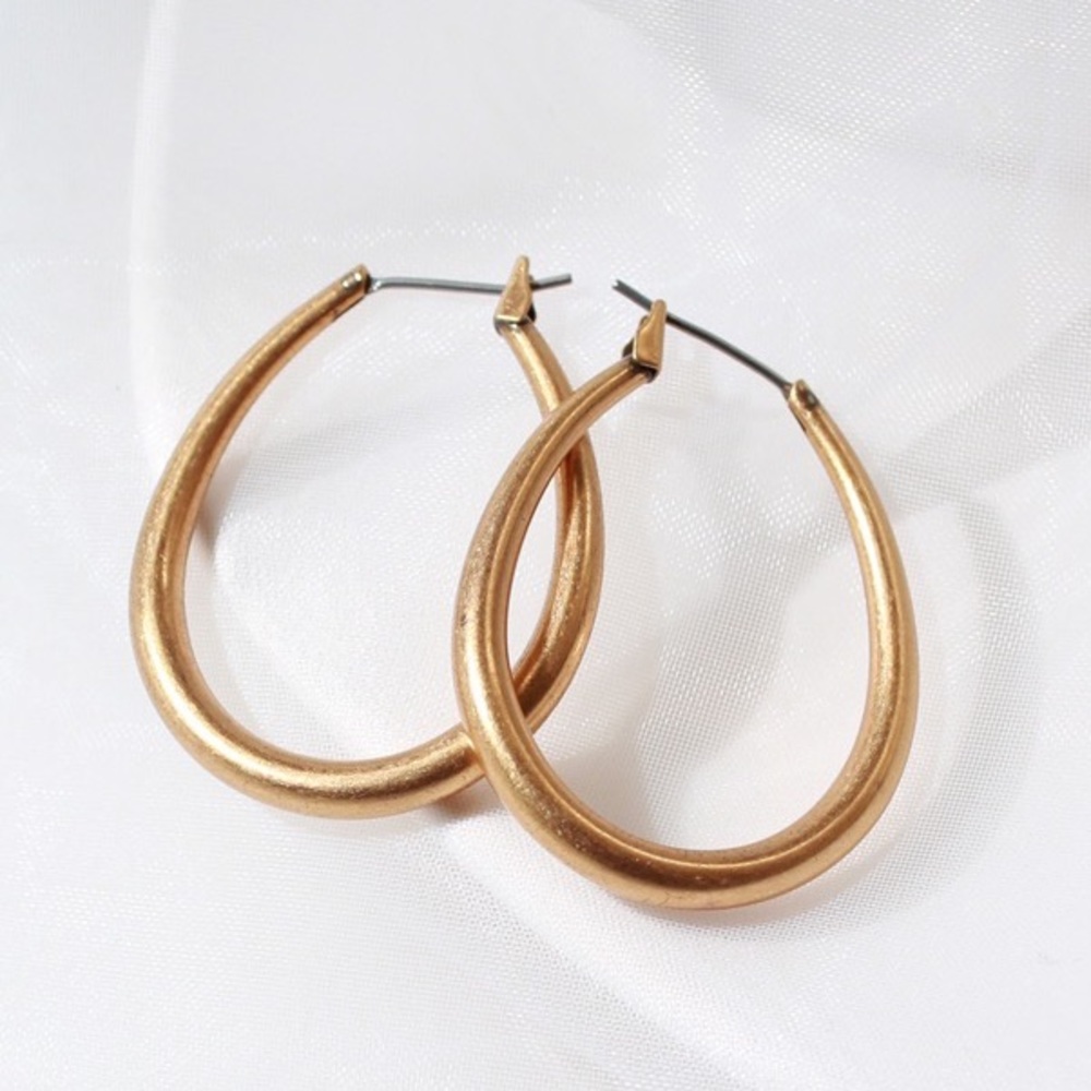 Anthropologie Oval Hoop Earrings
